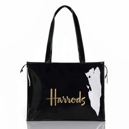 Avondtassen horizontale editie PVC herbruikbare boodschappentas milieuvriendelijke London Lady Shopper Bag grote capaciteit waterdichte handtas schoudertas 230311