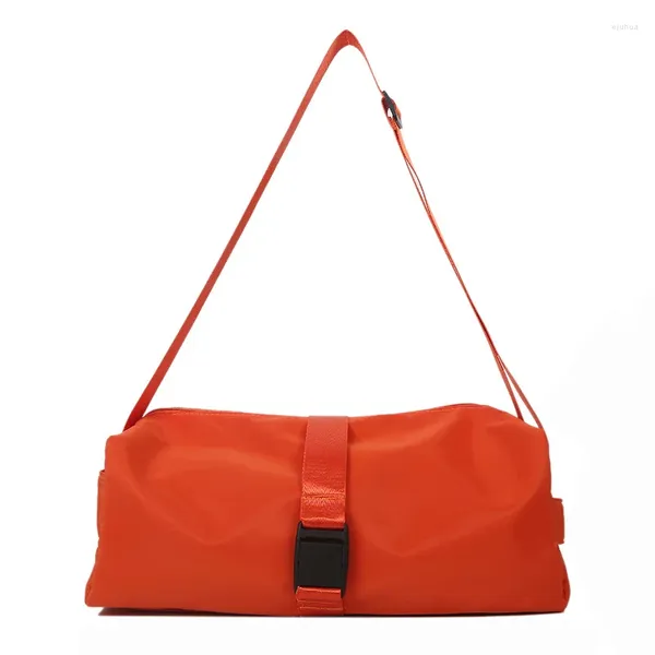 Bolsas de noche Estilo horizontal Oxford Marca de moda Bolso cruzado Hombro de mujer Edición coreana Color sólido Casual Atrás Versátil