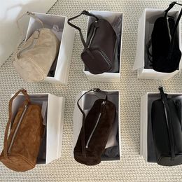 Sacs de soirée INS s Style minimaliste pur cuir de vachette en daim sac sous les bras Mini sac à main carré porte-crayon 231218