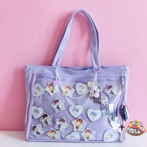 Sacs de soirée Ita Bag Girls Lolita Style Lovely Crossbody Kawaii Clear Schoolbags Pour Teenage Candy Sweet Itabag Shoulder H210 230712