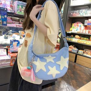 Sacs de soirée japonais mignon filles épaule sac à bandoulière pentagramme mode messager étudiants Simple Nylon manuel école