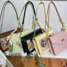 Abendtaschen im japanischen koreanischen Stil Itabag-Tasche Damen PU Kleiner quadratischer zweidimensionaler Messenger Schulter für 18-25 Jahre alte Mädchen