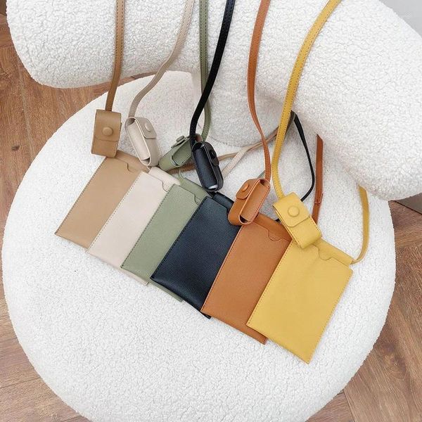 Bolsas de noche Teléfono celular simple japonés con bolso pequeño Hombro de mujer Diseño de moda Lady Crossbody y Monedero