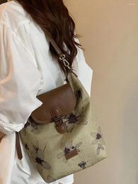 Sacs de soirée JIAERDI imprimé floral Vintage sacs à main femmes 2023 été décontracté sac à bandoulière dames rétro Harajuku esthétique toile fourre-tout Y2k