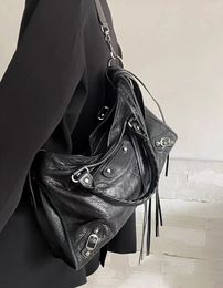 Bolsos de noche JIAERDI Y2k Grunge Vintage Bolsos Mujer Gran capacidad Negro PU Bolsos de mano Señoras Casual Crossbody Bolso Diseñador de lujo Bolso 230504