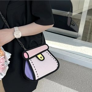 Bolsas de noche Kawaii Bolsos cómicos Chicas Verano Moda japonesa 2D Crossbody para mujeres Monedero Bolsa pequeña 231207