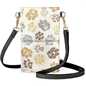 Bolsas de noche Kawaii Patrón de perro Mujer Moda Teléfono móvil Bolsa Lady Accessorize Crossbody 2024 Elegante Outing Monedero Tote