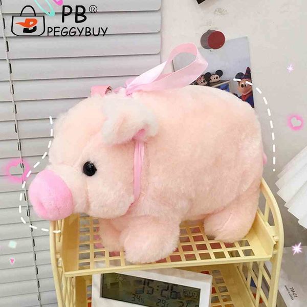 Sacs de soirée Kawaii Messager Sacs mignonnes Pig Pig Soft Soft Mand Crossbody Sac Animal Beau Rubons Ribbons Satchel Satchel pour les étudiants pour les élèves 230811