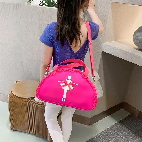 Sacs de soirée Enfants Filles Belle Ballet Dance Sac Zip Soprts Sac à dos Imprimer Bowknot Sac à main