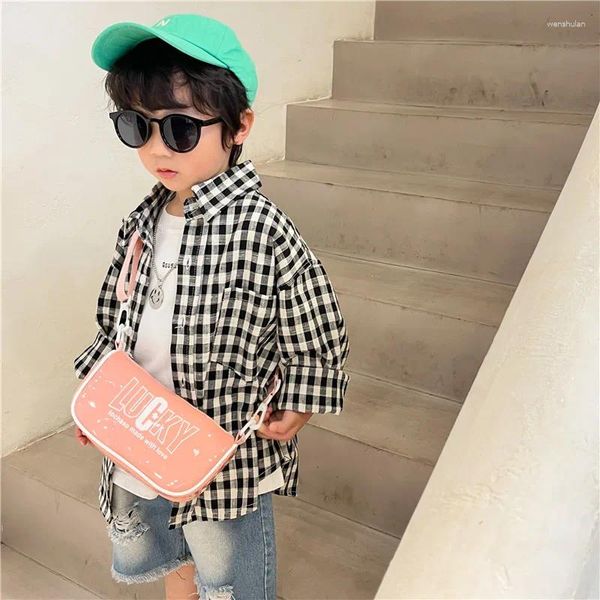 Bolsas de noche Niños Guapo Moda All-Match Carta Niños y niñas Monedero unisex Bolsos Versión coreana Crossover