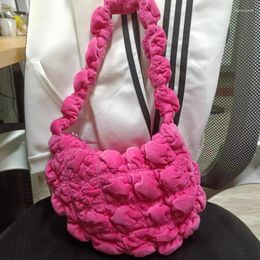 Avondtassen Koreaanse Casual Pluche Doek Crescent Bag Voor Vrouwen Luxe Designer Handtas Portemonnee 2024 In Corduroy Geborduurde Ruit Schouder