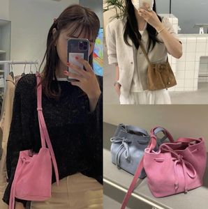 Avondtassen Koreaanse Mini Luxe Emmertas met Trekkoord Mute Matte Veelzijdige Crossbody met één schouder voor dames