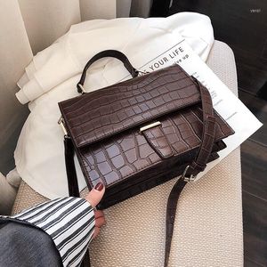 Avondtassen Koreaanse Stijl Handtassen Vrouwelijke Aktetas Unieke Alligator Dames Schouder Messenger Bag 2023 Zwart Kaki Crossbody