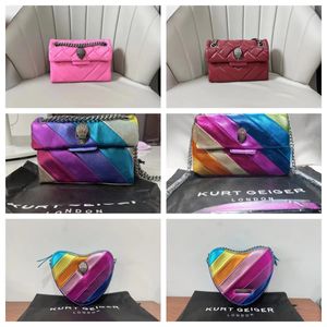 Sacs de soirée Kurt Geiger London Patchwork multi-couleurs Crossbody for Women UK Brand Designer Fashion Trend Handbag Pu Spolder Bag 231019