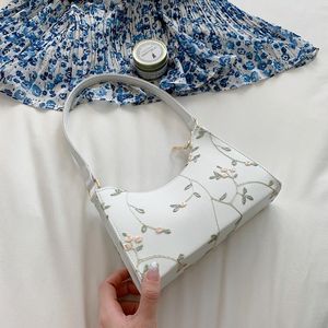 Sacs de soirée dentelle fleur couture sac à bandoulière pour femmes 2023 doux en cuir PU sous les bras plage voyage sac à main filles petit fourre-tout