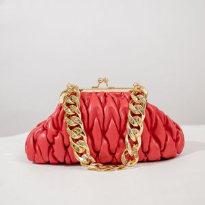 Avondtassen damestas gouden ketting handtas voor dames leren portemonnee oranje armtas te koop 230729