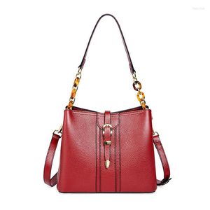 Avondtassen dame mode echt leer zwart beige bordeaux bakschouder handtas voor vrouwen koehide nieuwigheid crossbody tas