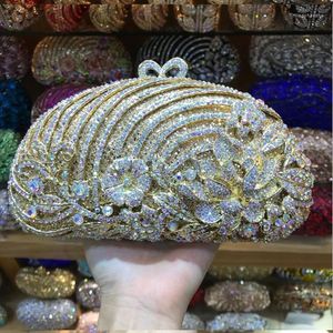 Avondtassen Dame Luxe Goud Zilver Kristal Diamant Dag Clutch XIYUAN Tas Strass Bruid Bruiloft Koppelingen Portemonnee Schouder