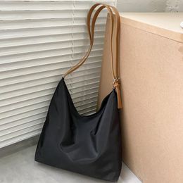 Bolsos de noche Bolso de hombro de lona de gran capacidad para mujeres Compras Color sólido Vintage Tote Bolsos casuales Crossbody