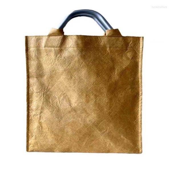 Sacs de soirée Design de grande capacité Bag Fashion Fashion Kraft Paper Handsbag Tote Tote Houple Dupont Computer