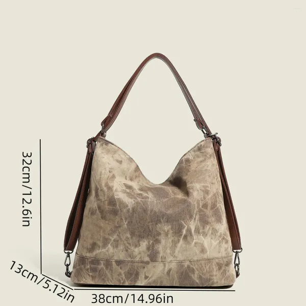 Sacs de soirée Sac fourre-tout de grande capacité Haute Fashion Niche Design Qualité Vintage Desert Print Bandoulière Banlieue Casual Épaule