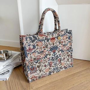 Sacs de soirée Sac fourre-tout de grande capacité sacs à main de concepteur de luxe pour femmes 2024 marque jacquard broderie toile épaule grand acheteur