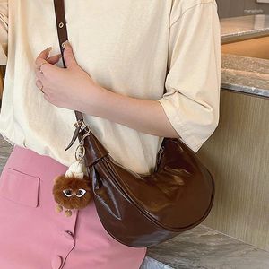 Avondtassen grote crossbody -tote voor vrouwen 2024 Koreaans merk PU Leer Pu Leather vrouwelijke schoudermodeontwerpers Dames Handtassen