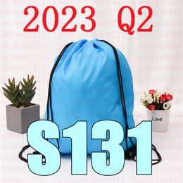 Avondtassen laatste 2023 Q2 BS 131 Drawstring Bag BS131 Belt Waterdichte rugzakschoenen Kleding Yoga Running Fitness Travel 230519