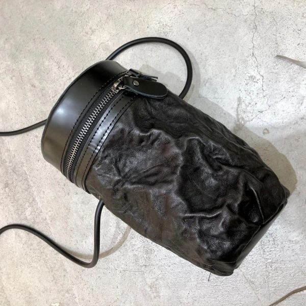 Bolsos de noche Bolso de hombro de piel de oveja curtida con planta de capa superior hecha a mano de cuero Bolso cruzado