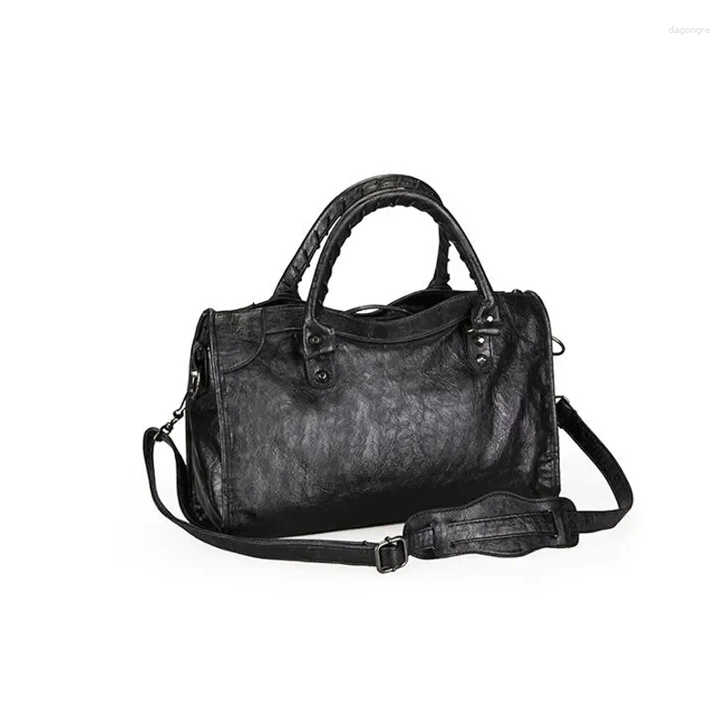 Evening Bags Leather Soft Black 2024 Small Arrival Shoulder Tote Women Mini Motorcycle For Pu Girls Crossbody Brand HandBags