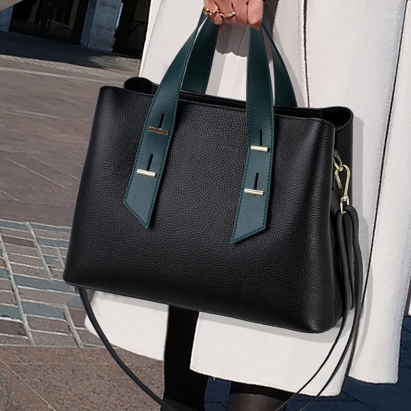 Kvällspåsar Läder Kvinnor Fashion Business Portfölj Cohide Bag Handbag Work Office Messenger