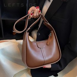 Sacs de soirée LEFTSIDE Vintage épaule sacs à bandoulière pour femmes en cuir PU femmes tendance mode sac à main pochette petit noir marron 231016
