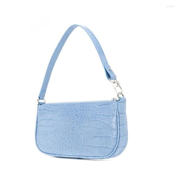 Sacs de soirée bleu clair Alligator sous les bras 2023 tendance sac à bandoulière en cuir de haute qualité sacs à main de créateur femmes Bolsas