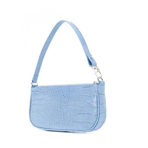 Sacs de soirée Alligator bleu clair Sacs sous les bras Tendance Nouveau sac à bandoulière en cuir de haute qualité Designer Sacs à main Marque de luxe Femmes Bolsas L221014