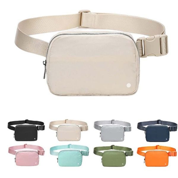 Bolsas de noche Ll Pack de cintura al aire libre Running Small Fashion Fashion Men and Women Bag Crossbody Bolse Mobile Phone Colección de montañismo Lulu Men