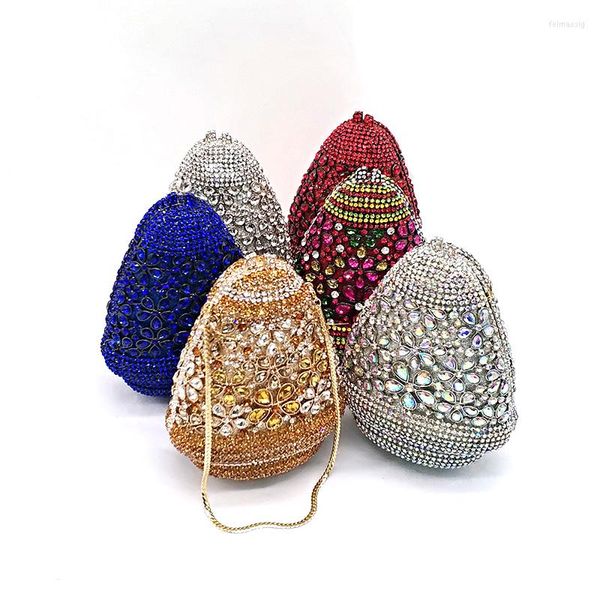 Bolsos de noche Bolsos de fiesta de boda nupcial de lujo Mujeres elegantes Diamantes clásicos Embragues de cristal