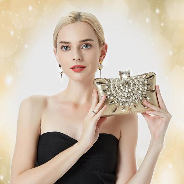 Avondtassen Luxe Designer Diamant Bloemen Tas Rood Zwart Velours Clutch Portemonnee Bruiloft Bruid Feest Handketting Schouder WY192