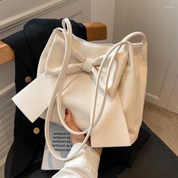 Sacs de soirée Sacs à main de luxe pour femmes Simple Mode Mignon Bow Flap Dames Solide Sac À Main En Cuir Épaule Bandoulière