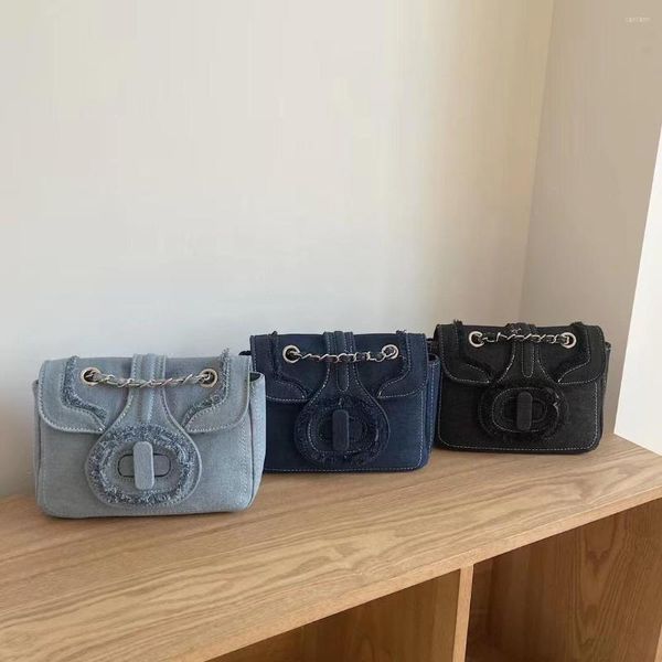 Sacs de soirée Designer de luxe Jeans Femmes Épaule Casual Denim Femme Bandoulière Mode Lady Sac À Main Et Sacs À Main Bleu Cartables