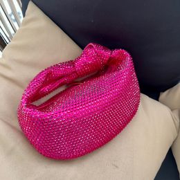 Bolsos de noche Diseñador de lujo Anudado Crsytal Diamond Cloud Bag Bolso de mujer Bling Shiny Evening Bag Dinner Party Clutch Monedero 230314