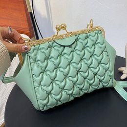 Abendtaschen Luxus Designer Frauen Rosa Plissee Handtaschen Grün Weiß Messenger Clutch 2023 Trend Vintage Lady Crossbosy