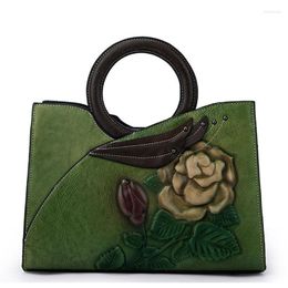 Sacs de soirée Sacs à main de luxe Femmes Designer Sac en cuir véritable pour Hobos Europe Bandoulière Dames Femme Fleur Party Sac fourre-tout