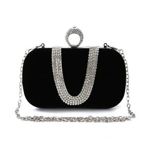 Sacs de soirée Luxe femmes sacs de soirée diamant pochette fête diamants dame noir rouge chaîne épaule sacs à main pour sac à main 231016
