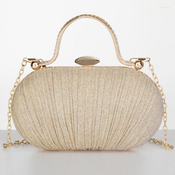 Sacs de soirée Embrayage de luxe pour femmes Sac à main de mariage brillant 2023 Femmes Party Chaîne Sac à bandoulière Femme Sac à main à paillettes