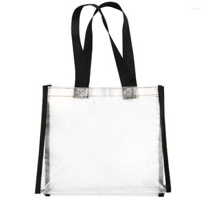 Sacs de soirée M6CC Shopping Storage Portable Tote Bag Beach Clear Handbag Grande capacité