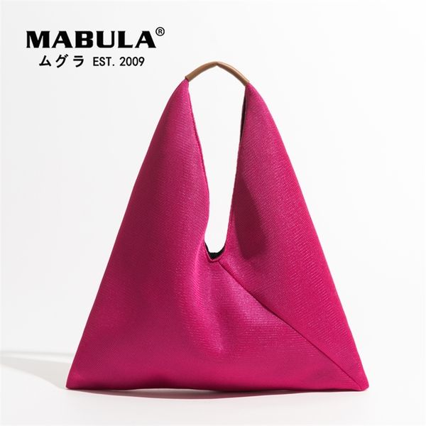 Sacs de soirée MABULA Marque Femmes Fourre-Tout Hobo Sac À Main Triangle Conception D'été Maille Net Sac De Plage Léger Élégant Portable Épaule Sac À Main 220829