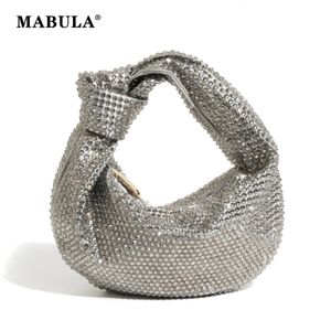 Sacs de soirée MABULA Designer dames embrayage strass sac à main de soirée noué cristal scintillant diamant sac à main de mariage de luxe Glitter sac de fête 231122