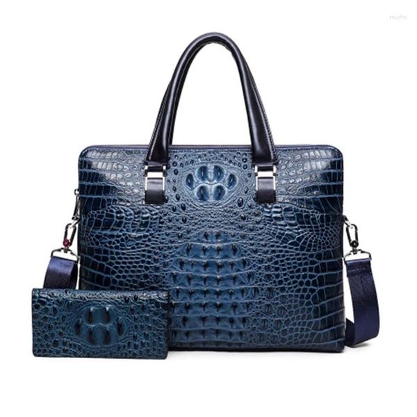 Sacs de soirée Homme Brouvre porte-maltraitement crocodile sac en cuir masculin de la mode