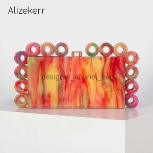 Avondtassen Marmering Acryl Box Avond Clutch Bags Dames Zomer Nieuwe Elegante Kleur Kleine Ring Decoratie Portemonnees En Handtassen Bruiloftsfeest