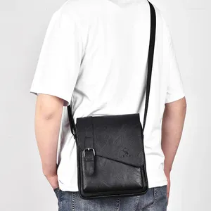 Avondtassen Retro casual crossbodytas voor heren, grote capaciteit Messenger, veelzijdige diagonale hangende rugzak met enkele schouder, handtas